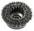 72868 by FORNEY INDUSTRIES INC. - Cup Brush, Twisted/Knotted Wire, Double Row, Industrial Pro® 4" x .020" Wire with 5/8"-11 Arbor