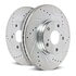 PowerStop Brakes JBR1385XPR Disc Brake Rotor Set Evolution® Disc Brake Rotor - Performance, Drilled, Slotted and Plated
