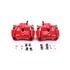 S3196A by POWERSTOP BRAKES - Red Powder Coated Calipers