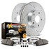 K197036 by POWERSTOP BRAKES - Z36 Truck and SUV Carbon-Fiber Ceramic Brake Pad and Drilled & Slotted Rotor Kit