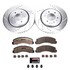K316736 by POWERSTOP BRAKES - Z36 Truck and SUV Carbon-Fiber Ceramic Brake Pad and Drilled & Slotted Rotor Kit