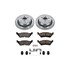 K627136 by POWERSTOP BRAKES - Z36 Truck and SUV Carbon-Fiber Ceramic Brake Pad and Drilled & Slotted Rotor Kit