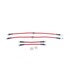 BH00077 by POWERSTOP BRAKES - Brake Hose Line Kit - Performance, Front and Rear, Braided, Stainless Steel