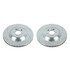 EBR1681XPR by POWERSTOP BRAKES - Evolution® Disc Brake Rotor - Performance, Drilled, Slotted and Plated