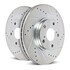 AR83100XPR by POWERSTOP BRAKES - Evolution® Disc Brake Rotor - Performance, Drilled, Slotted and Plated