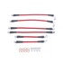 BH00040 by POWERSTOP BRAKES - Brake Hose Line Kit - Performance, Front and Rear, Braided, Stainless Steel