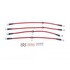 BH00098 by POWERSTOP BRAKES - Brake Hose Line Kit - Performance, Front and Rear, Braided, Stainless Steel