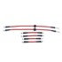 BH00108 by POWERSTOP BRAKES - Brake Hose Line Kit - Performance, Front and Rear, Braided, Stainless Steel