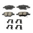 17D1033CHF1 by ACDELCO - Disc Brake Pad - Bonded, Ceramic, Revised F1 Part Design, with Hardware