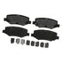 17D1274MH by ACDELCO - Disc Brake Pad Set - Rear, Bonded, Semi-Metallic, with Mounting Hardware