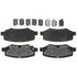 17D1274MH by ACDELCO - Disc Brake Pad Set - Rear, Bonded, Semi-Metallic, with Mounting Hardware