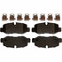 17D1893MH by ACDELCO - Disc Brake Pad Set - Rear, Bonded, Semi-Metallic, with Mounting Hardware