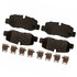 17D1893MH by ACDELCO - Disc Brake Pad Set - Rear, Bonded, Semi-Metallic, with Mounting Hardware