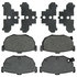 17D323 by ACDELCO - Disc Brake Pad Set - Rear, Bonded, Organic, without Mounting Hardware