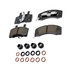 17D370CHF1 by ACDELCO - Disc Brake Pad - Bonded, Ceramic, Revised F1 Part Design, with Hardware