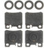 17D427M by ACDELCO - Disc Brake Pad Set - Rear, Bonded, Semi-Metallic, without Mounting Hardware