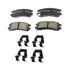 17D714CHF1 by ACDELCO - Disc Brake Pad - Bonded, Ceramic, Revised F1 Part Design, with Hardware