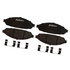 17D931MHPVF1 by ACDELCO - Disc Brake Pad Set - Front, Bonded, Revised F1 Part Design, Semi-Metallic