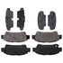 17D995M by ACDELCO - Disc Brake Pad Set - Rear, Bonded, Semi-Metallic, without Mounting Hardware