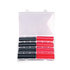 057110 by VELVAC - Heat Shrink Tubing - Total Pieces 36: 4 pcs 1.10" Black, 4 pcs .750" Black, 10 pcs .400" Black, 4 pcs 1.10" Red, 4 pcs .750" Red, 10 pcs .400" Red