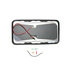 709309 by VELVAC - Door Mirror Glass - Heated Glass, with Bezel, 8" x 16"