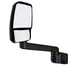 714273 by VELVAC - 2030 Series Door Mirror - Black, 9" Radius Base, 10" Arm, Deluxe Head, Driver Side
