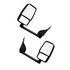 714497 by VELVAC - 2020 Standard Door Mirror - Black, 96" Body Width, 14.50" Arm, Standard Head, Driver and Passenger Side