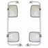 Velvac 727067 Door Mirror Fixed Custom Walk-in Van Mirror Kit 6.5" x 10" Upper Flat, 6.5" x 6" Lower Convex, Fixed Loop