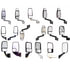 Velvac C709481 Door Mirror Door Mirror Arm - 2030 Series, 14" Bus Arm, Chrome, Lighted