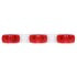 1216 by TRUCK-LITE - Signal-Stat Identification Light - Incandescent, Rectangular, Red Lens, 3 Lights, 12V