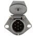 50869 by TRUCK-LITE - 50 Series Trailer Receptacle - 7 Split Pin, Grey Plastic, Flush Mount