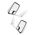 Velvac 714916 Door Mirror 2020 Standard Door Mirror - White, 96" Body Width, Standard Head, Driver and Passenger Side