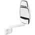 Velvac 714926 Door Mirror 2030 Series Door Mirror - White, 9" Radius Base, 14" Arm, Deluxe Head, Passenger Side