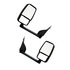 715452 by VELVAC - 2020 Deluxe Series Door Mirror - Black, 102" Body Width, Deluxe Head, Driver and Passenger Side