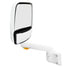 715477 by VELVAC - 2030 Series Door Mirror - White, 12" Radius Base, 10" Lighted Arm, Deluxe Head, Driver Side