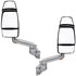 715550 by VELVAC - 2030 Series Door Mirror - Chrome, 9" Radius Base, 10" Lighted Arm, Deluxe Head, Driver and Passenger Side