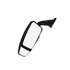 715747 by VELVAC - 2025 Full Flat w/ Top Hat Series Door Mirror - Black, Driver Side