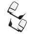 719397 by VELVAC - 2020 Deluxe Series Door Mirror - Black, 96" Body Width, Deluxe Head, Driver and Passenger Side