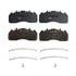 23D1708 by TORQSTOP - Disc Brake Pad Set - with Hardware, FMSI No. D1708-8931, 23K GAWR