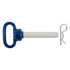 66122 by BUYERS PRODUCTS - Blue Poly-Coated Handle On Steel Hitch Pin - 7/8 x 4-1/2in. Usable Length