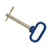 66101 by BUYERS PRODUCTS - Blue Poly-Coated Handle On Steel Hitch Pin - 1/2 x 4in. Usable Length