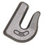 b2408w375 by BUYERS PRODUCTS - 3/8in. Drop Forged Weld-On Heavy-Duty Towing Hook - Grade 43