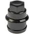 611-622.1 by DORMAN - Wheel Nut Cover - Black, M27-2.0 Thread, 22mm Hex, 45mm Depth, Threaded, Plastic, Metric