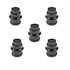 611-622 by DORMAN - Wheel Nut Cover - Black, M27-2.0 Thread, 22mm Hex, 45mm Depth, Threaded, Plastic, Metric (Set of 5)