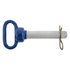 66127 by BUYERS PRODUCTS - Blue Poly-Coated Handle On Steel Hitch Pin - 1 x 4-1/2in. Usable Length