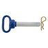 66127 by BUYERS PRODUCTS - Blue Poly-Coated Handle On Steel Hitch Pin - 1 x 4-1/2in. Usable Length