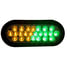 sl66ag by BUYERS PRODUCTS - Amber/Green 6in. Oval Recessed LED Strobe Light with Quad Flash