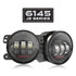 0554413 by J.W. SPEAKER - 12V SAE/ECE LED Fog Light with Carbon Fiber Inner Bezel - 2 Light Kit