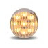 TLED-2HTA by TRUX - Marker Light, 2 1/2" Round, Clear Ribbed Amber, LED (13 Diodes)