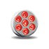TLED-2HXCR by TRUX - Marker Light, 2 1/2" Round, Clear Red, LED (7 Diodes)